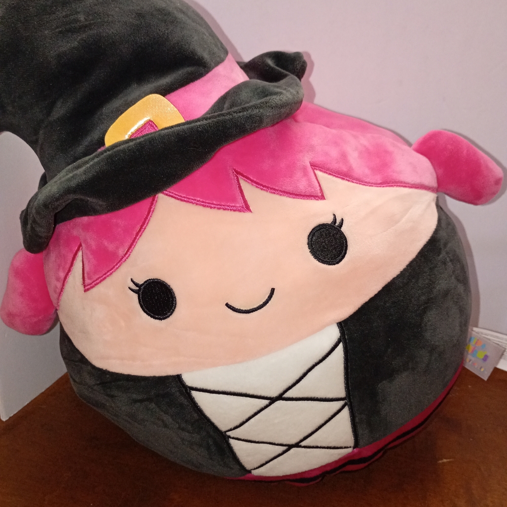 Flipamallow Squishmallow Pink and Black Witch Stuffed Animal